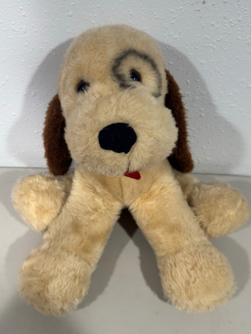 Vtg Animal Fair Henry the Dog Stuffed Animal Plush 16"  Spotted Eye Patch Rare